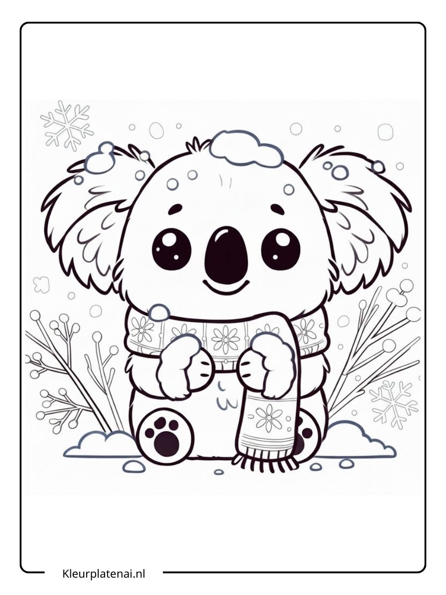 kleurplaat koala schattig (11)