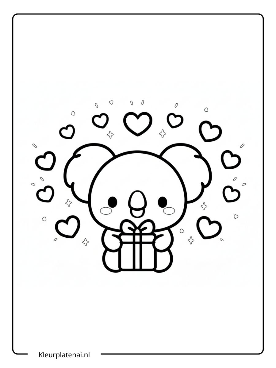 kleurplaat koala schattig (12)