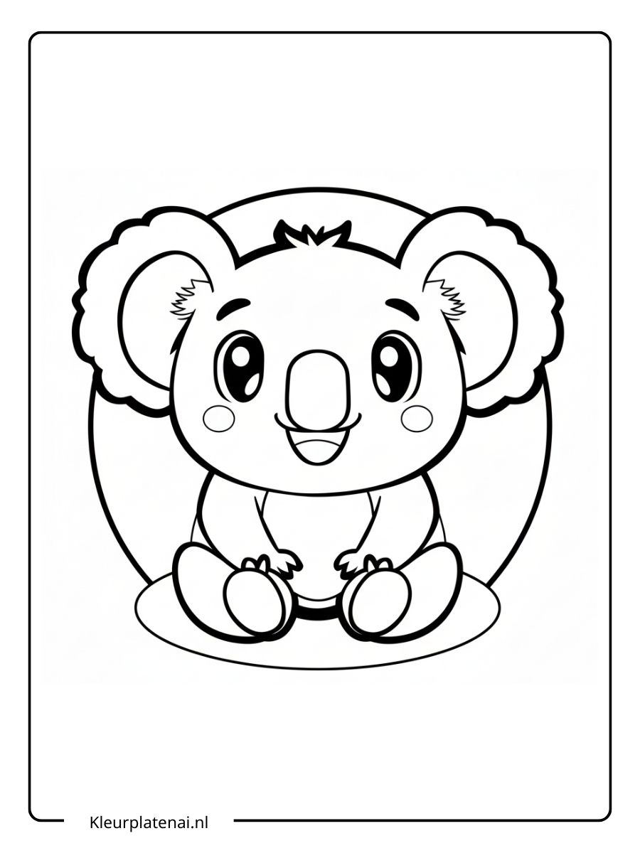 kleurplaat koala schattig (13)