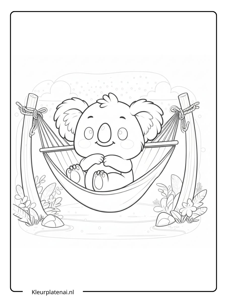 kleurplaat koala schattig (16)