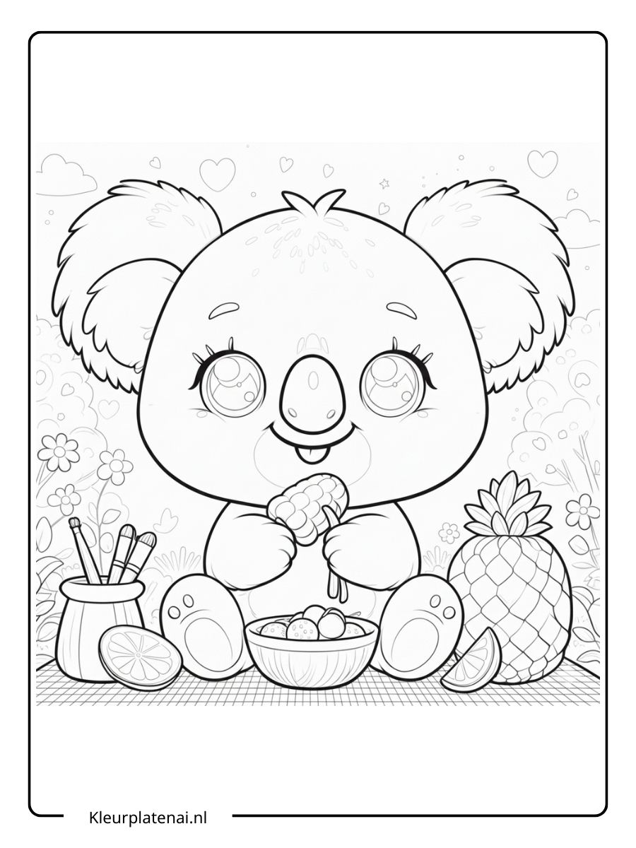 kleurplaat koala schattig (17)