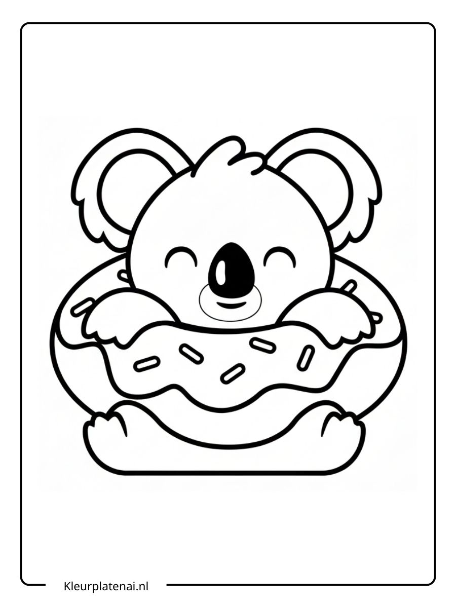 kleurplaat koala schattig (19)