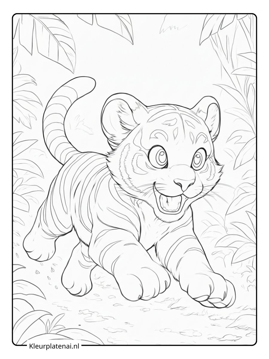 kleurplaat schattige tijger (11)