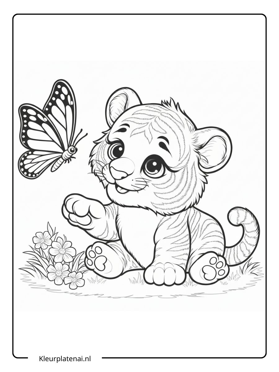 kleurplaat schattige tijger (13)