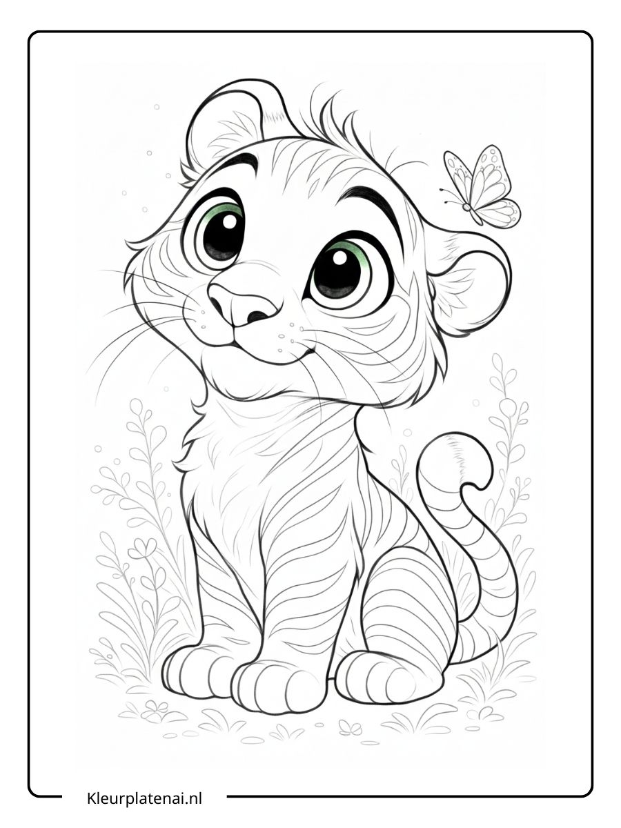 kleurplaat schattige tijger (14)