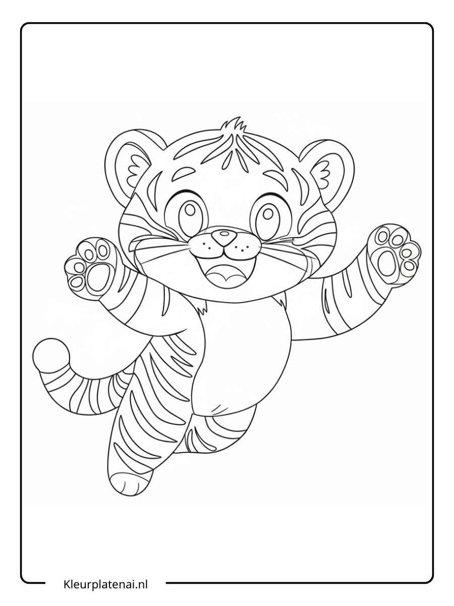 kleurplaat schattige tijger (16)