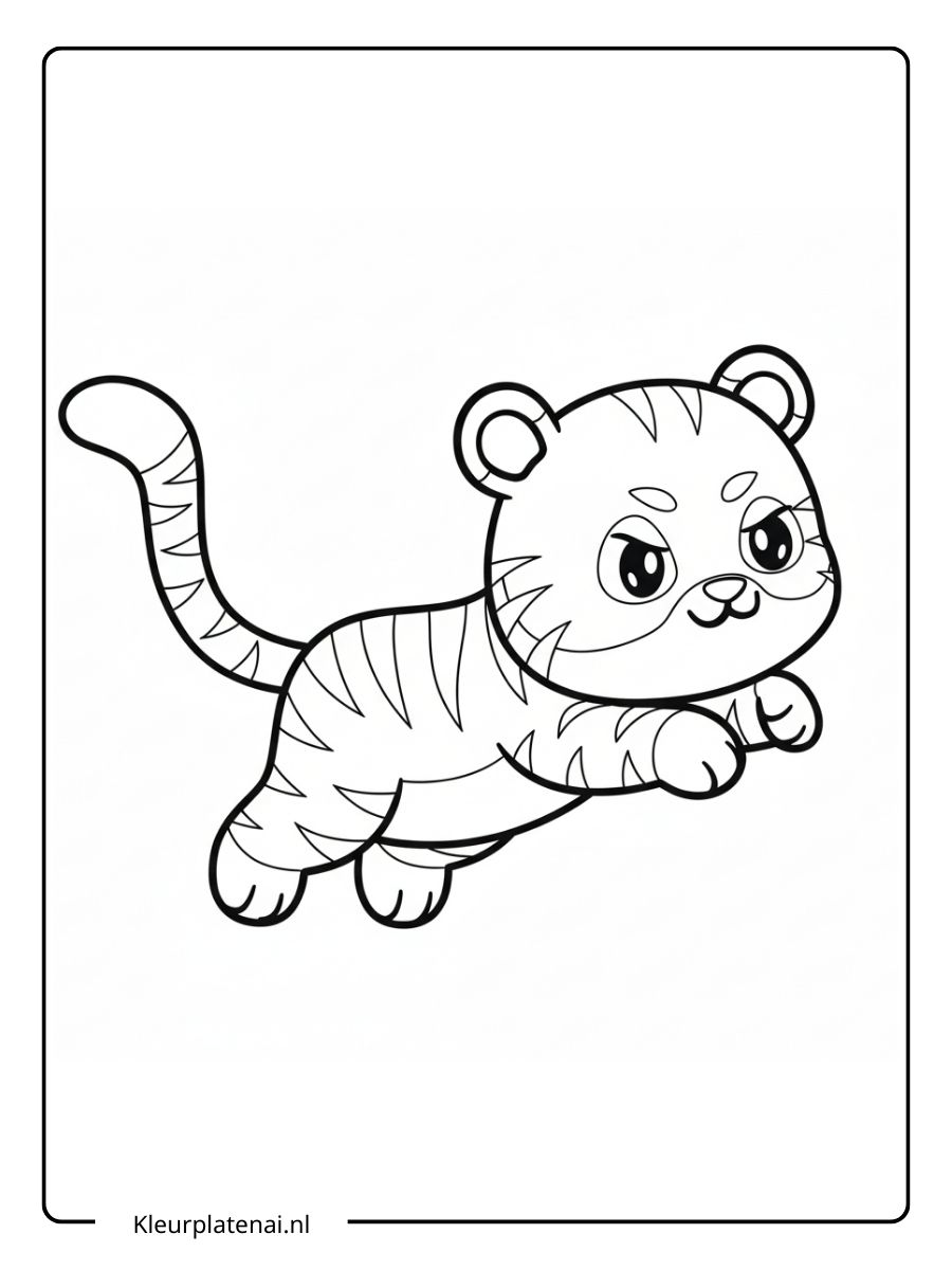 kleurplaat schattige tijger (17)
