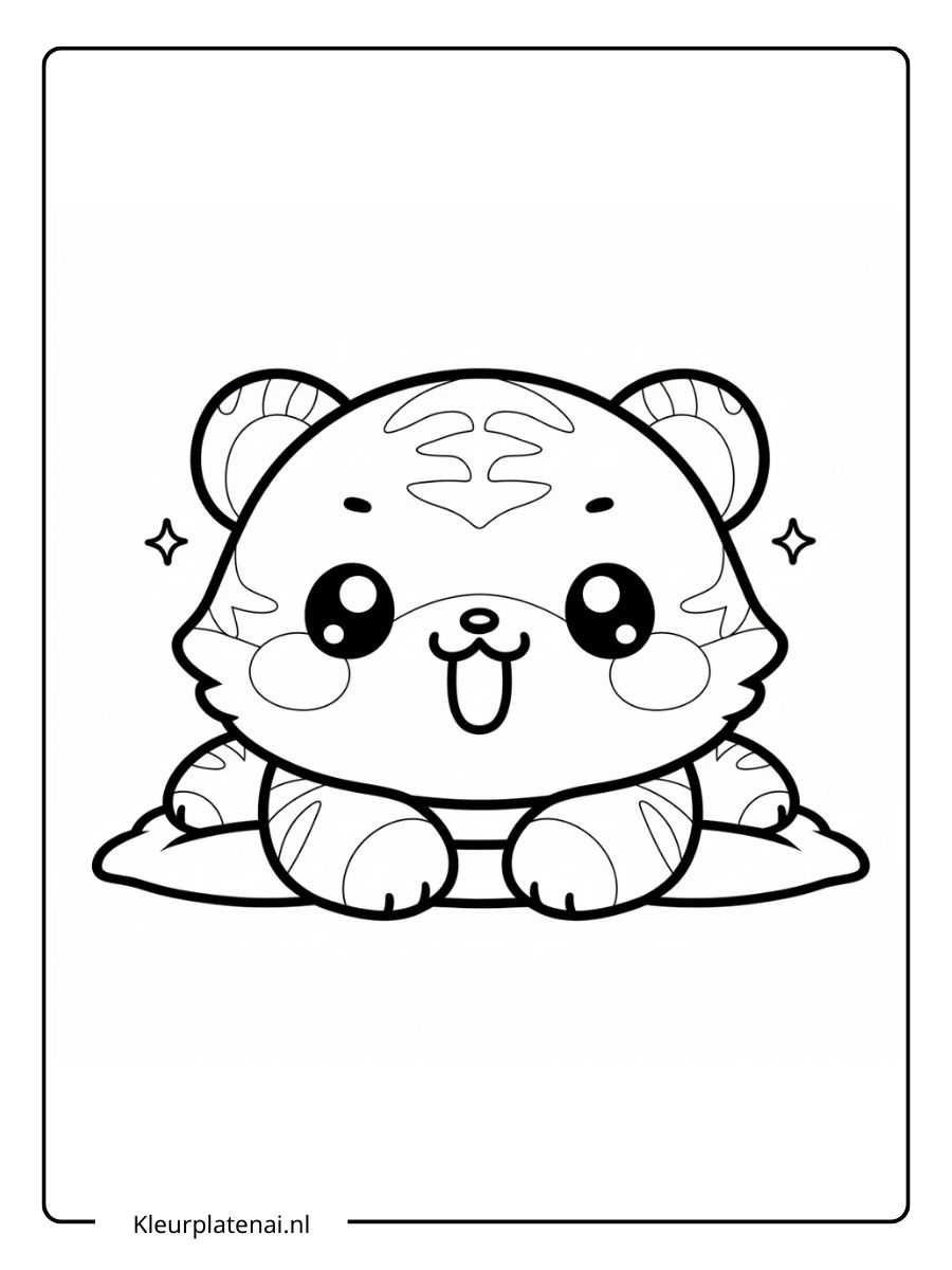 kleurplaat schattige tijger (18)