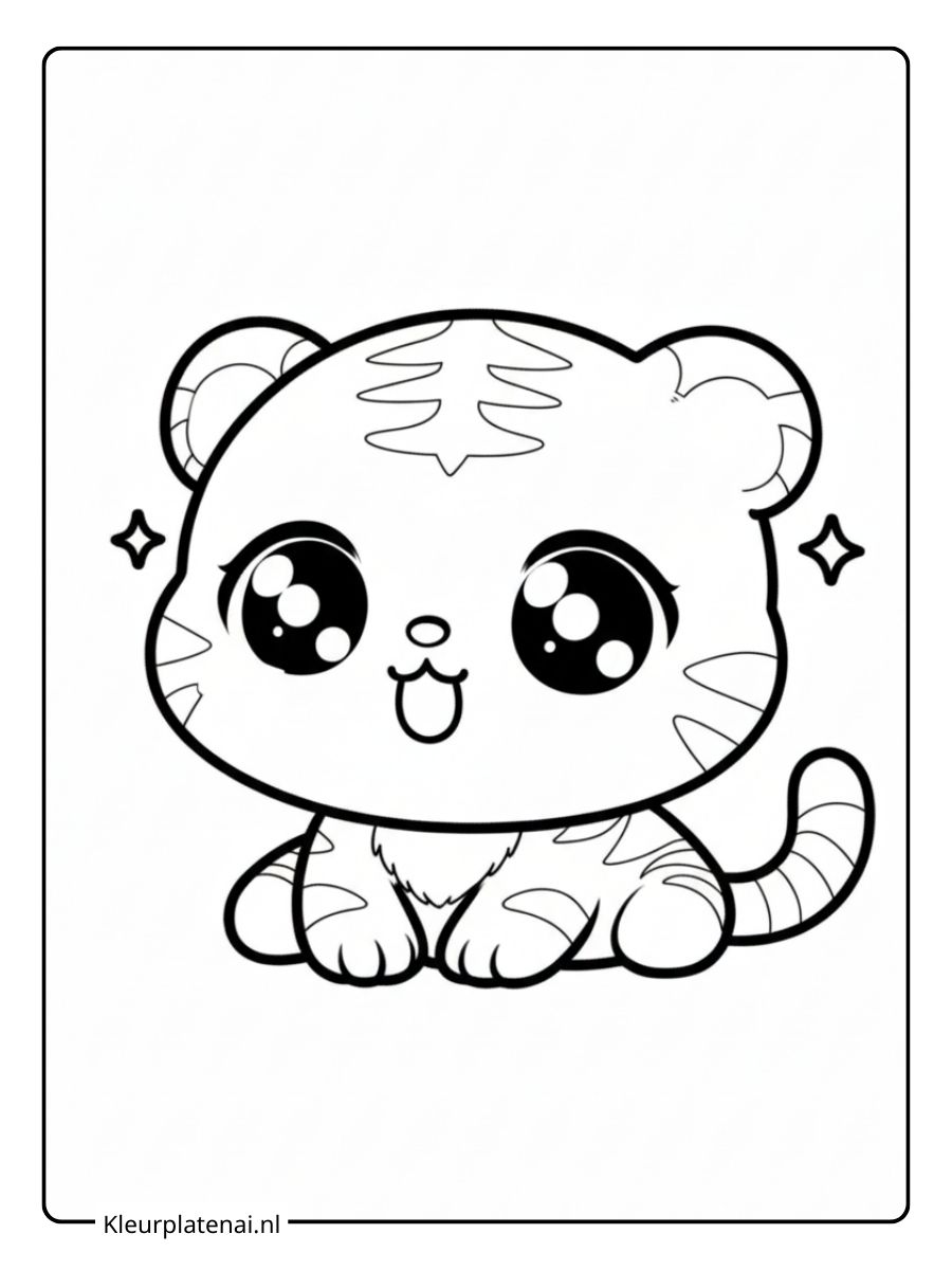 kleurplaat schattige tijger (6)