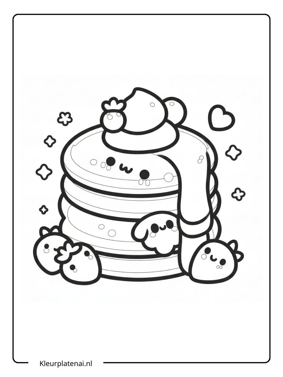 kleurplaten schattig eten (13)