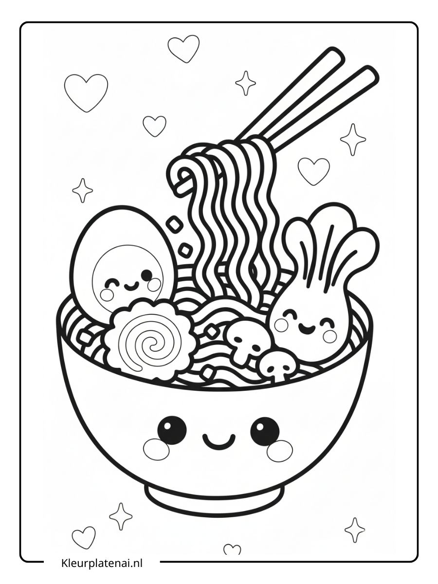 kleurplaten schattig eten (4)