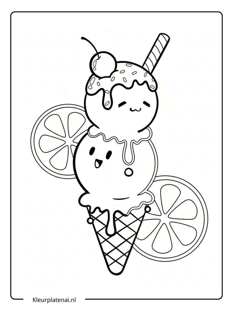 kleurplaten schattig eten (9)