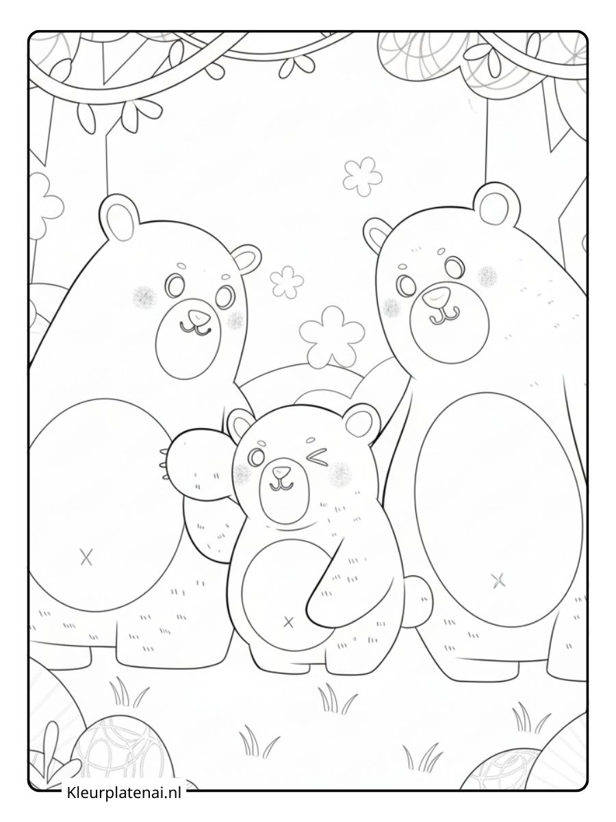 Beren Kleurplaat (2)