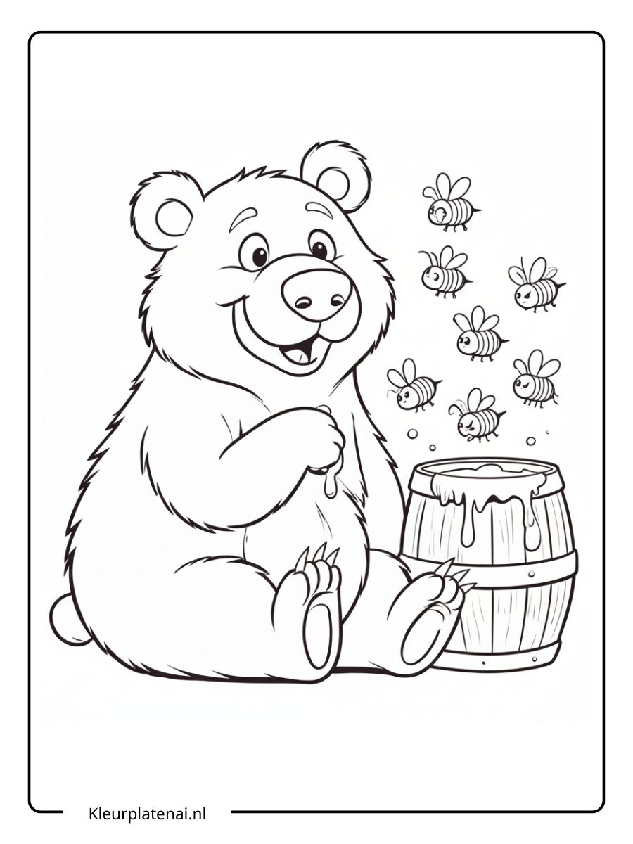 Beren Kleurplaat (4)