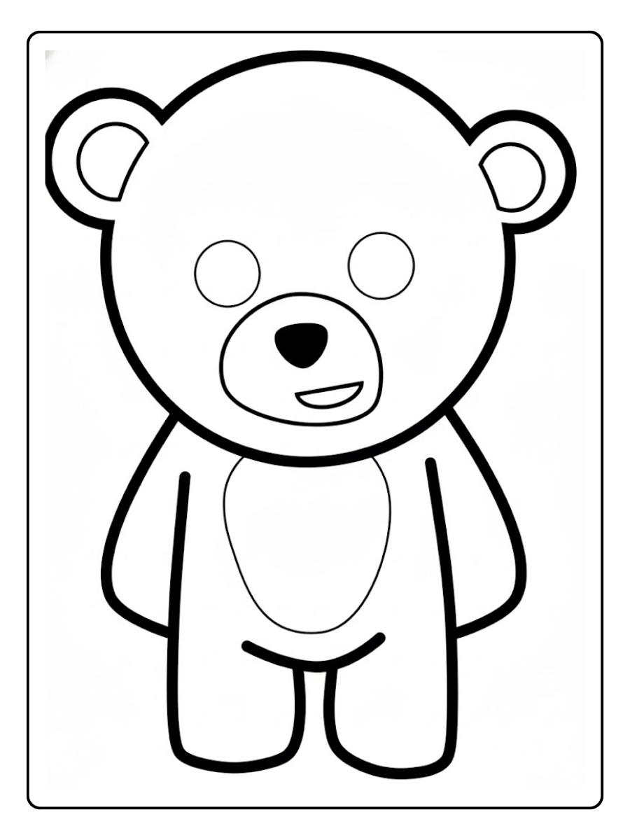 Beren kleurplaat beer die een boek leest