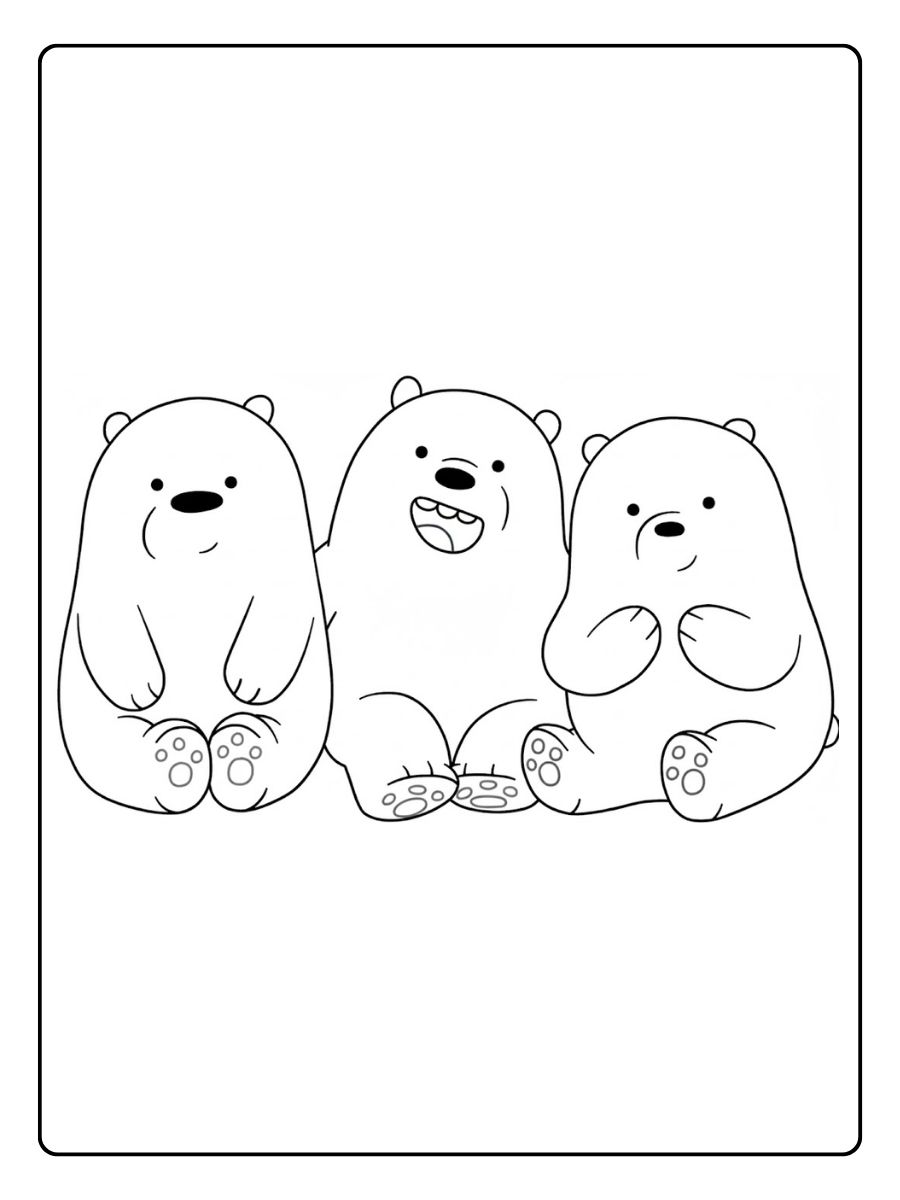 Beren kleurplaat haai met vrolijke beer