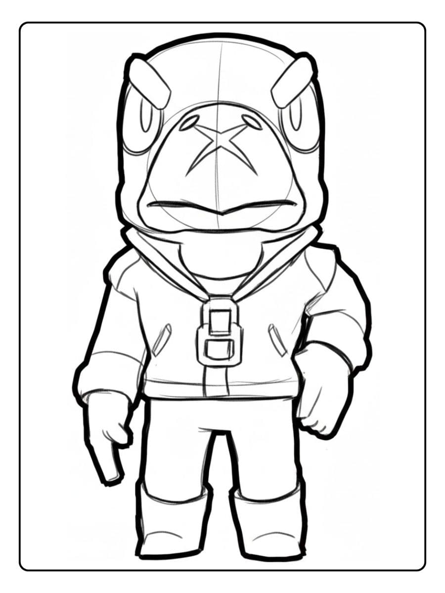 Brawl Stars Kleurplaat Crow