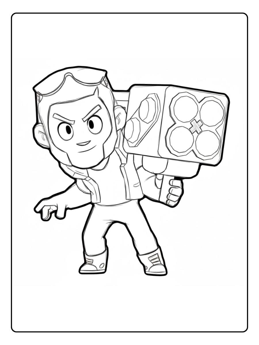 Brawl Stars Rico kleurplaat