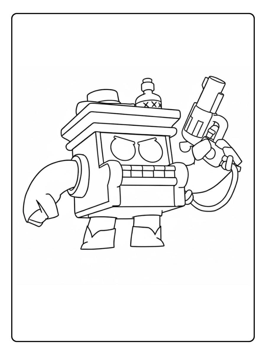 Brawl stars kleurplaat Stu Brawl Stars