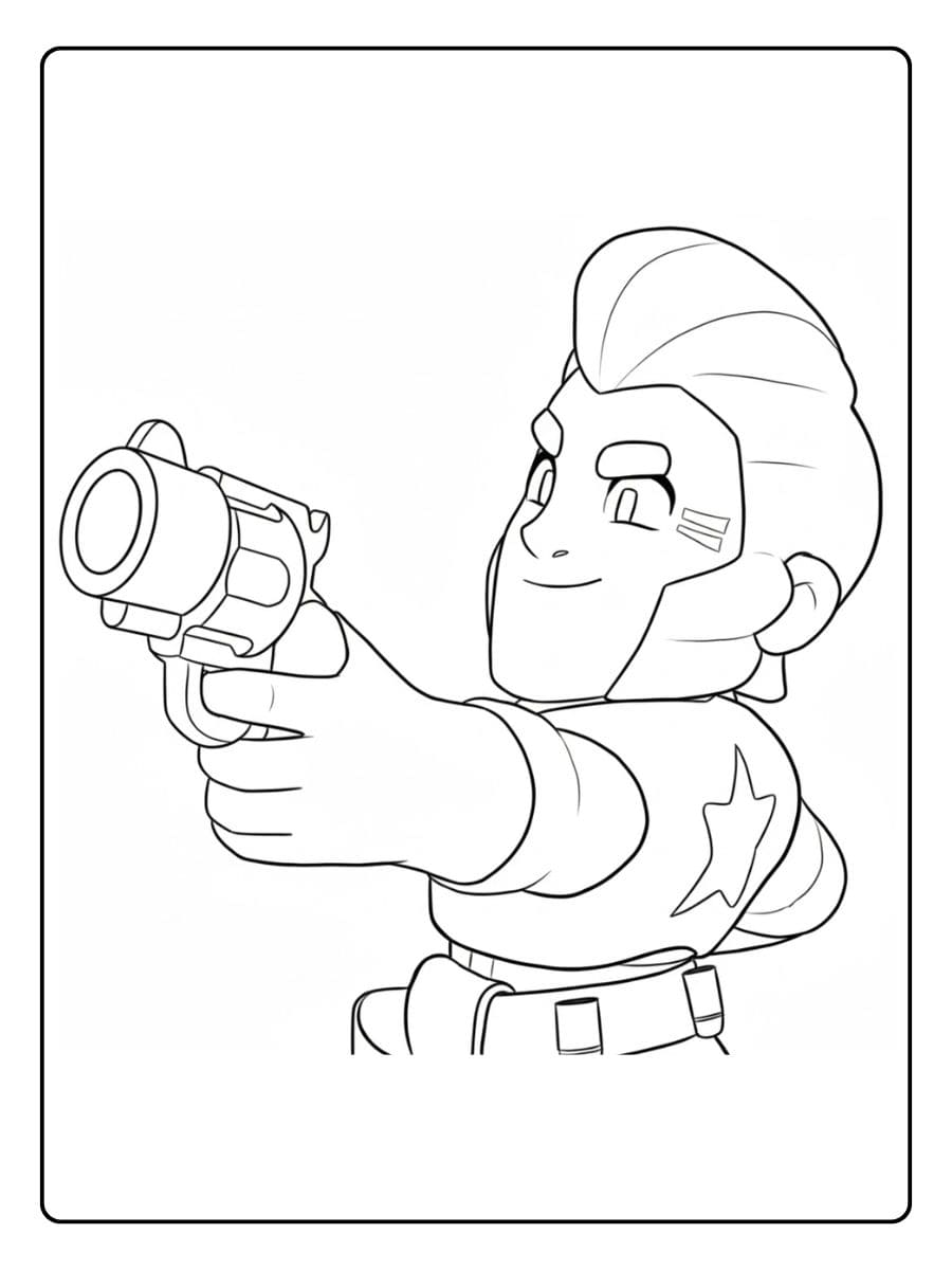 Colt Brawl Stars Kleurplaat