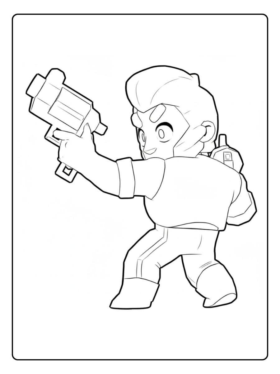 Colt's Brawl Stars Kleurplaat