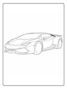 Contour Tekening Lamborghini Sportwagen Kleurplaat
