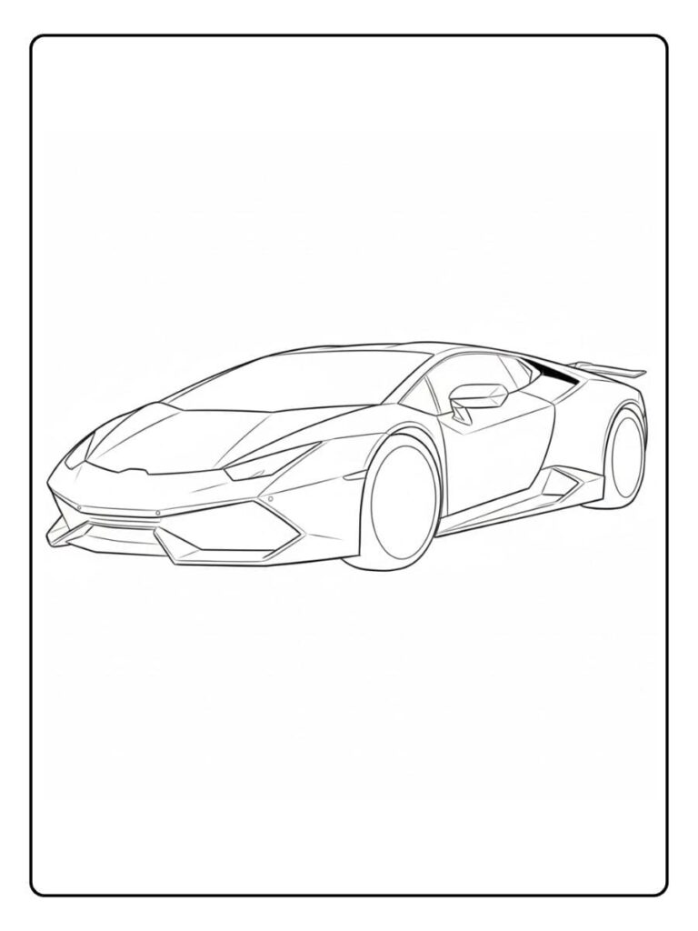 Contour Tekening Lamborghini Sportwagen Kleurplaat