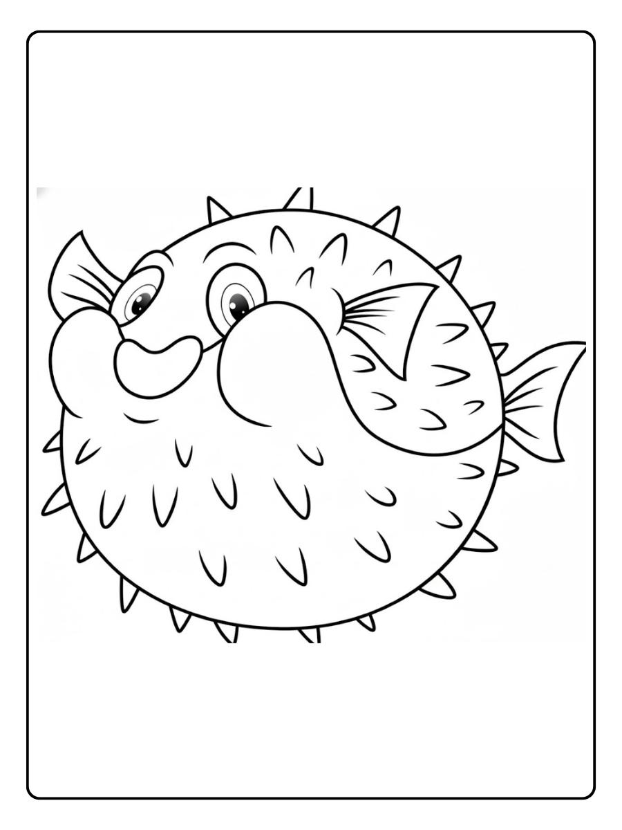 Dieren in Afrika en oceaanvis kleurplaat vis