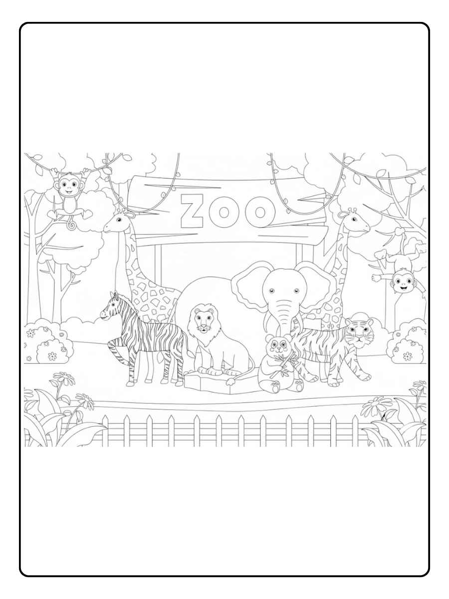 Dierentuin Kleurplaat De Fantastische Beesten van de Droomjagers