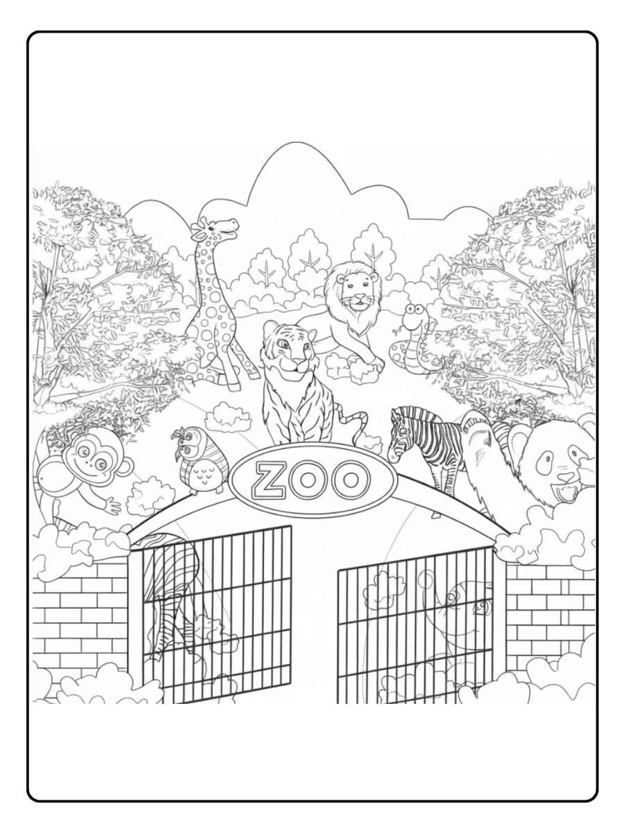 Dierentuin Kleurplaat Fantastische Dieren uit het Droomland