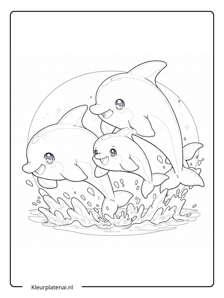 Dolfijn Kleurplaat (10)