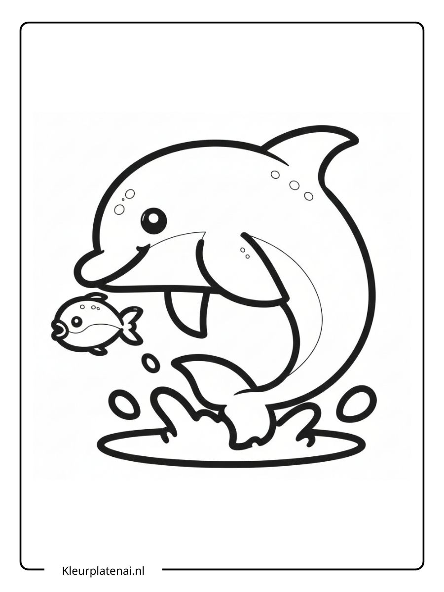 Dolfijn Kleurplaat (11)