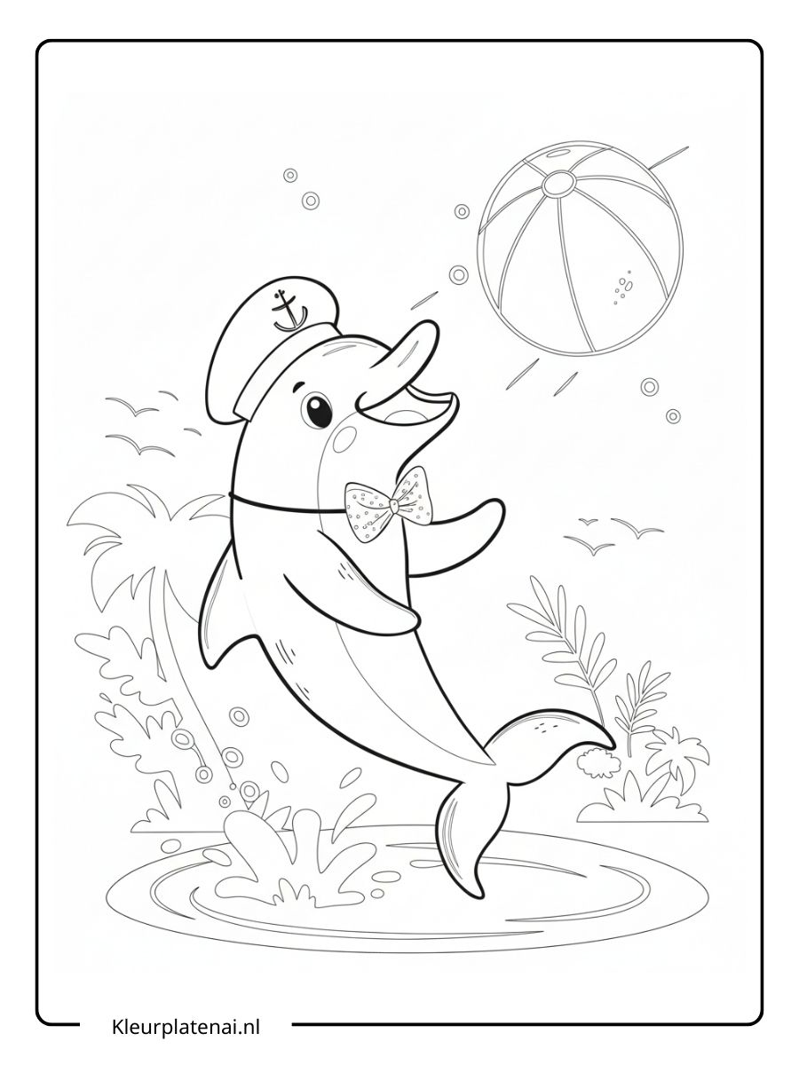 Dolfijn Kleurplaat (12)