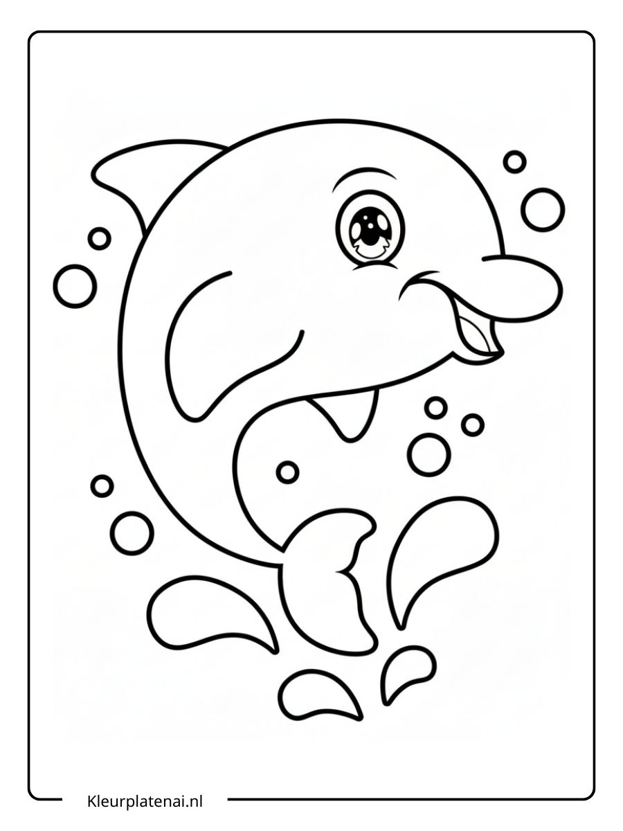 Dolfijn Kleurplaat (13)