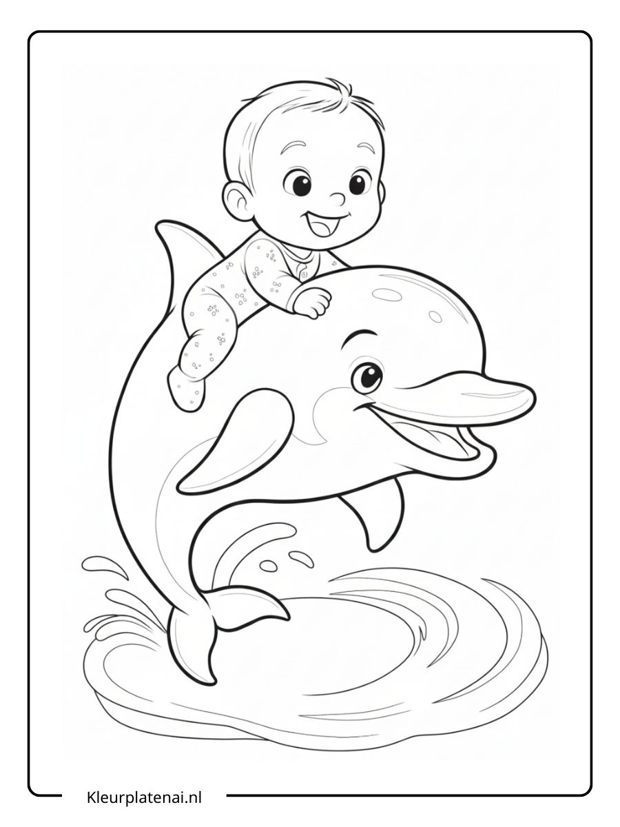 Dolfijn Kleurplaat (14)