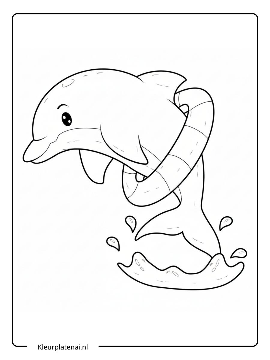 Dolfijn Kleurplaat (16)