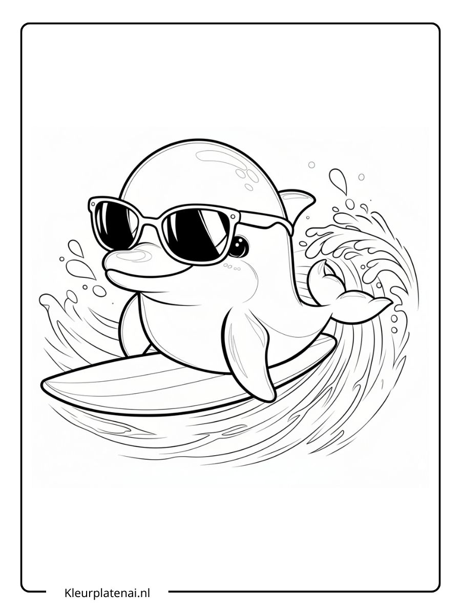 Dolfijn Kleurplaat (17)