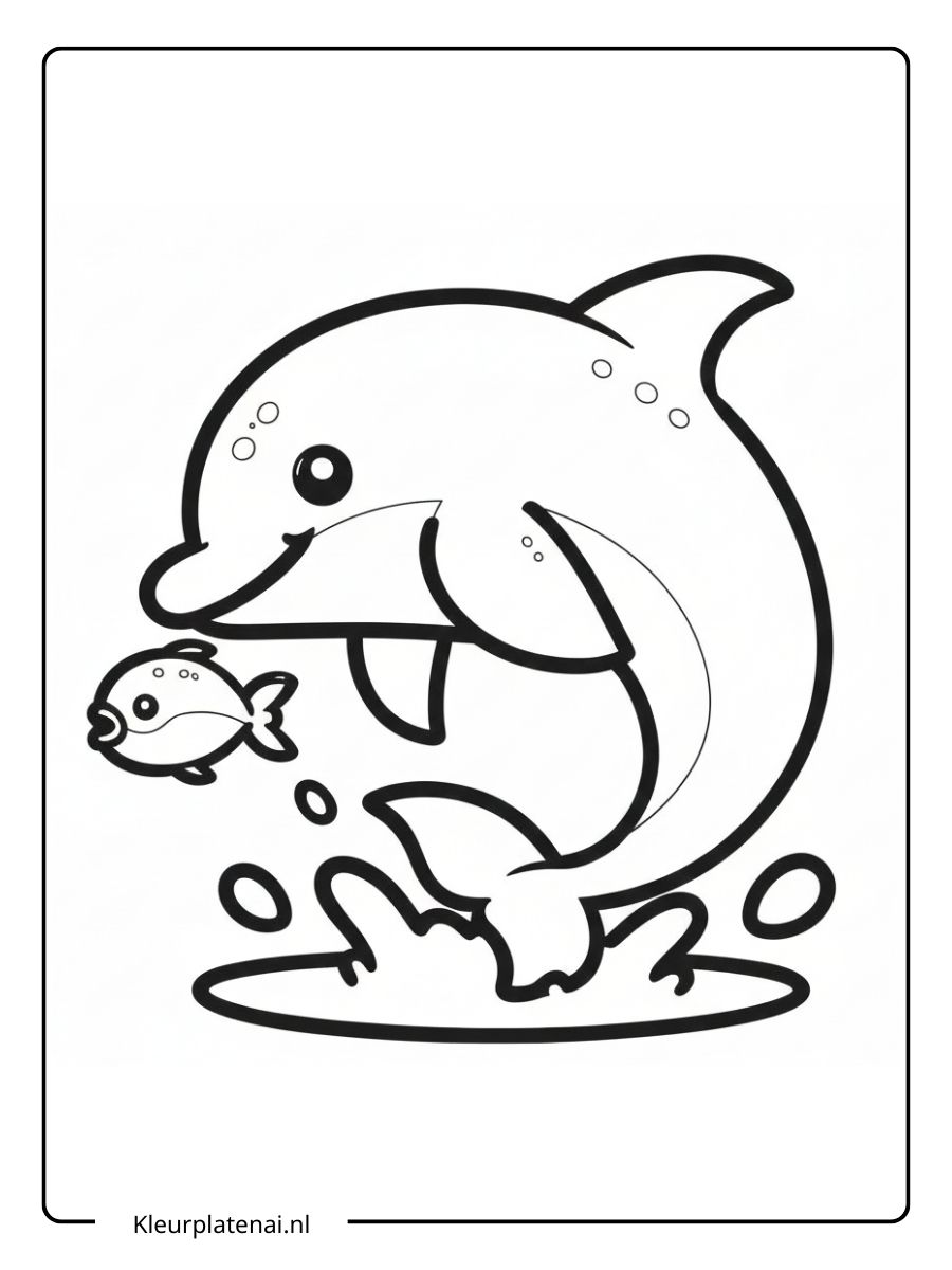 Dolfijn Kleurplaat (3)