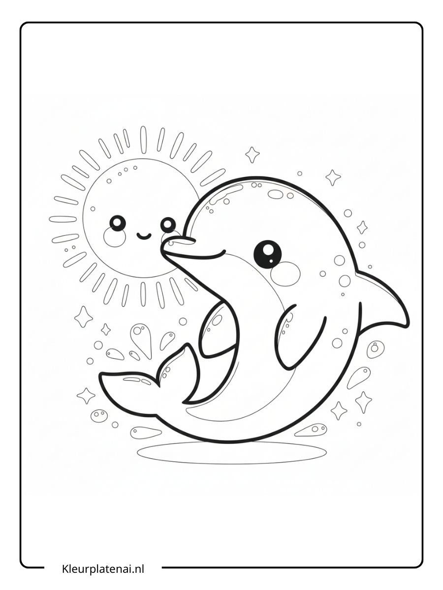 Dolfijn Kleurplaat (4)