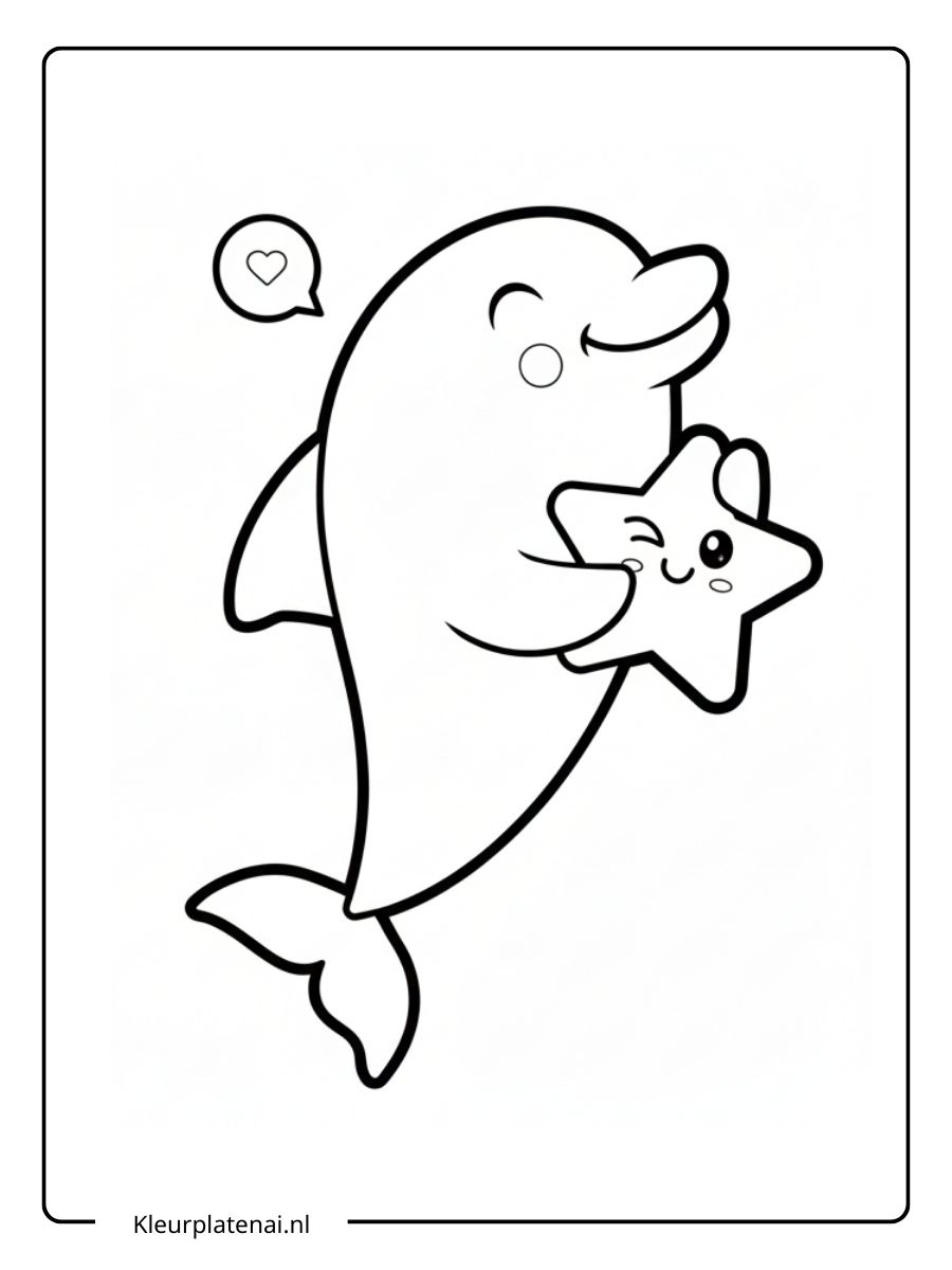 Dolfijn Kleurplaat (5)