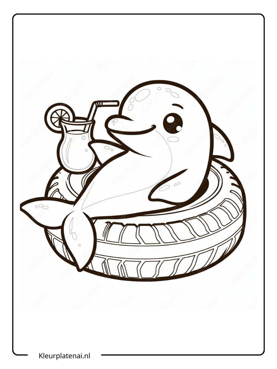 Dolfijn Kleurplaat (7)