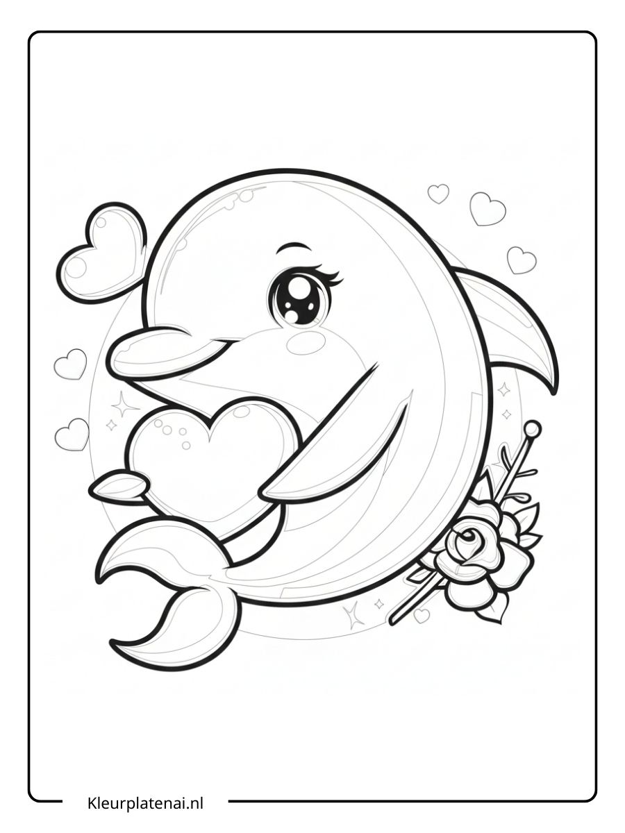 Dolfijn Kleurplaat (9)