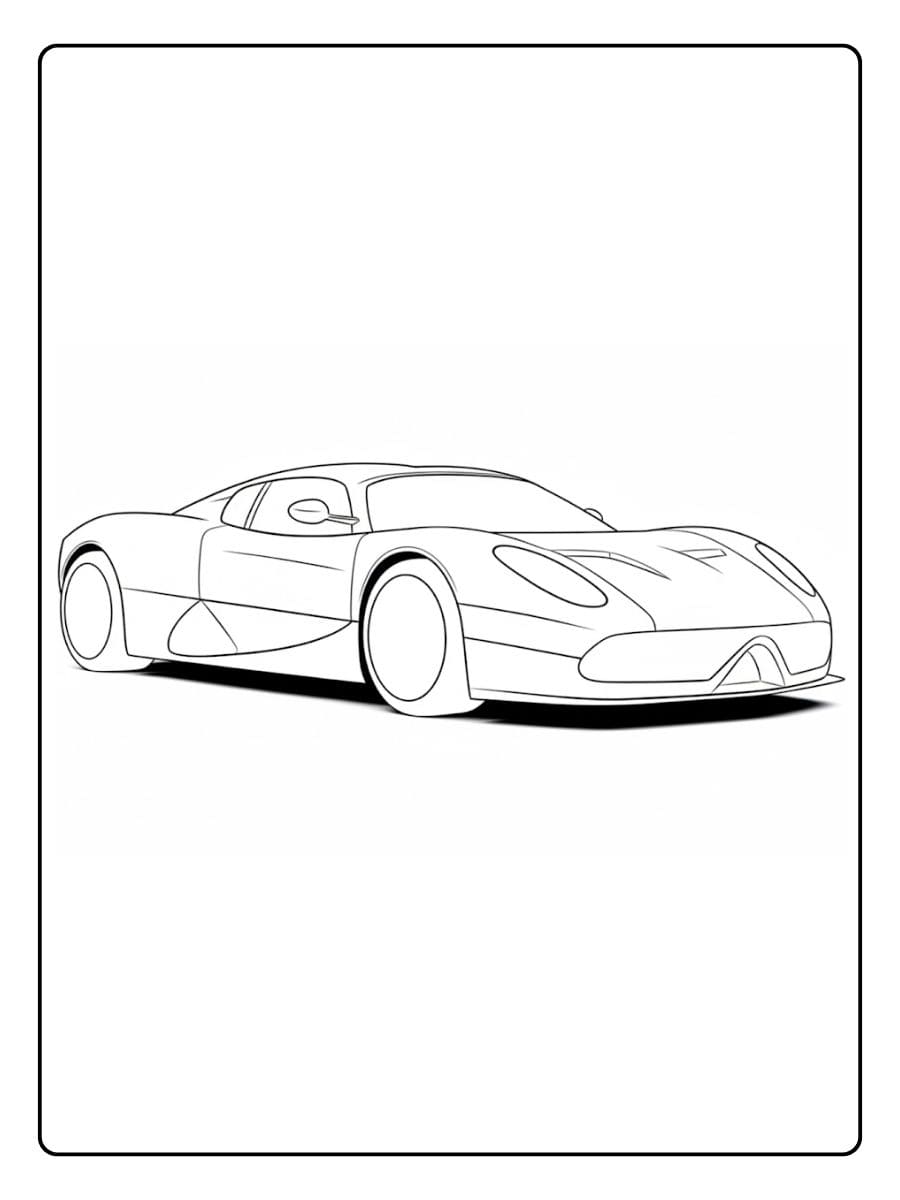 Eenvoudige omtrek tekening Lamborghini