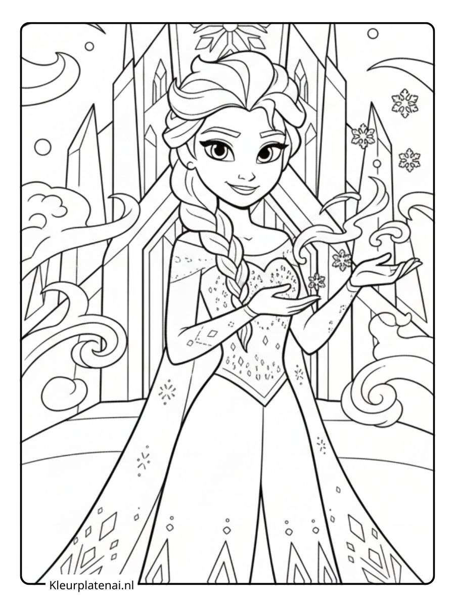 Elsa Kleurplaat