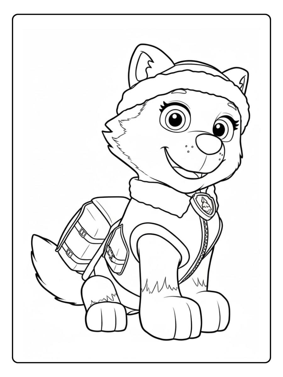 Everest kleurplaat Paw Patrol