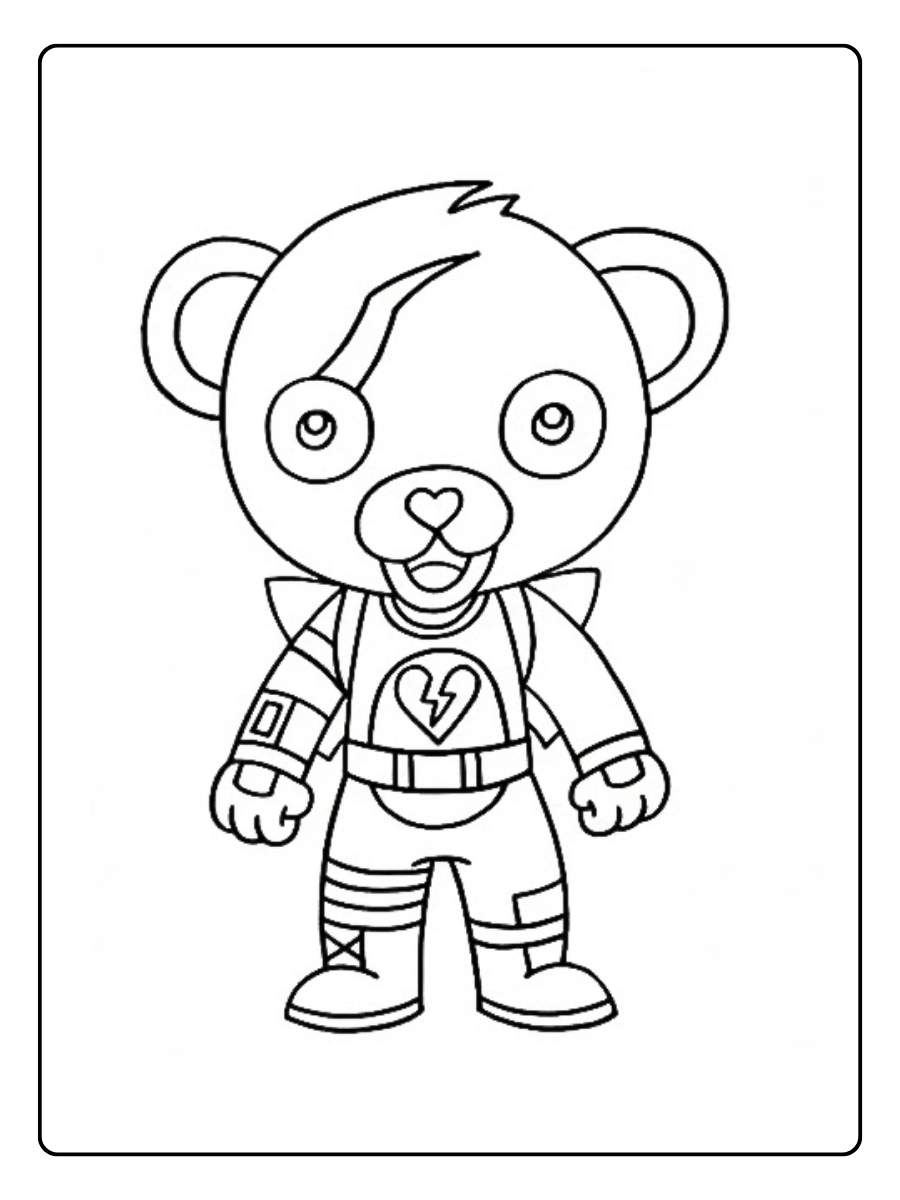Fortnite kleurplaat Cuddle Team Leader chibi