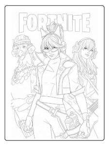 Fortnite kleurplaat Fortnite personages poster