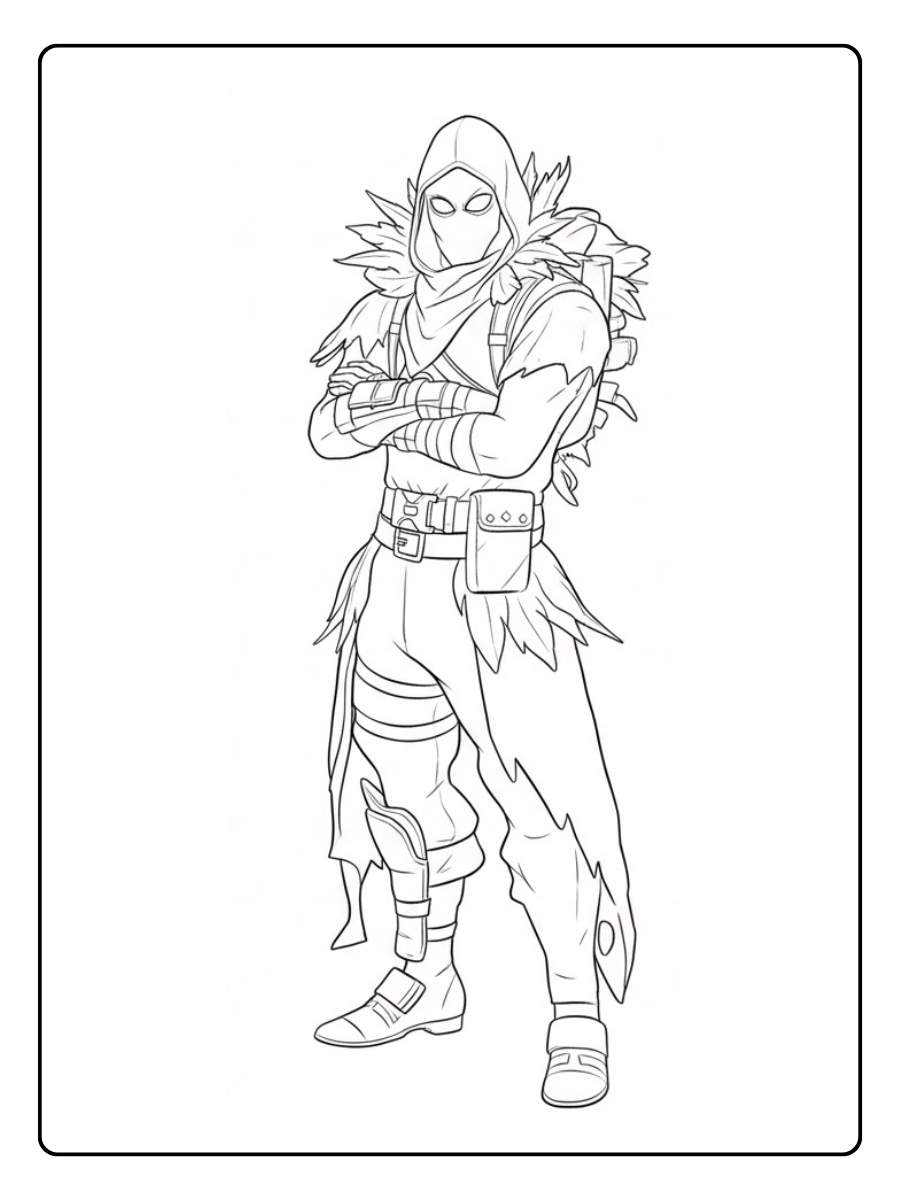 Fortnite kleurplaat Stealth warrior