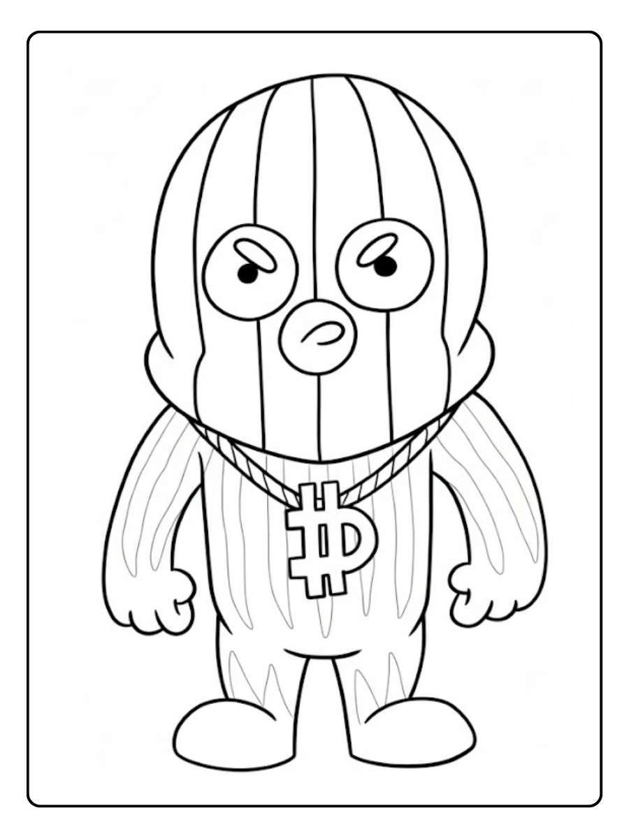 Fortnite kleurplaat Wrestler skin chibi