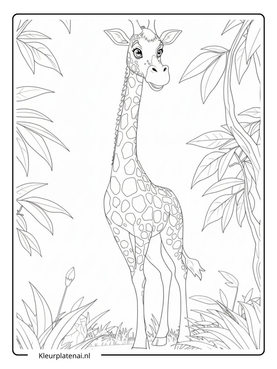 Giraf Kleurplaat (14)